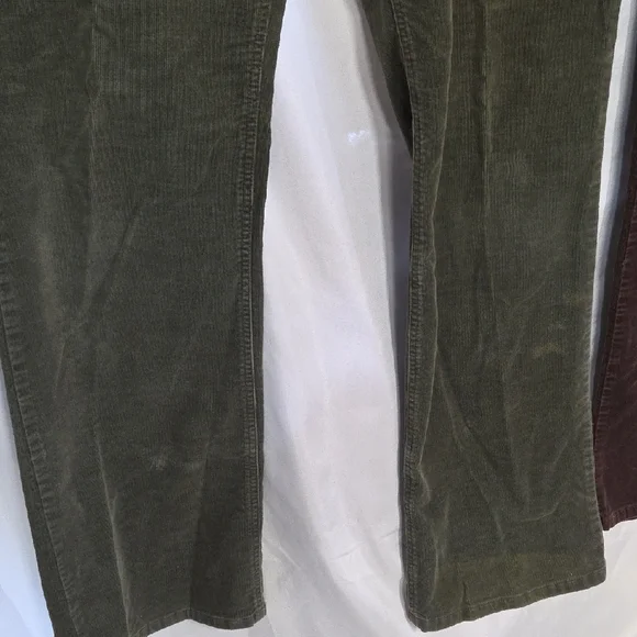Coldwater Creek Corduroy Pants in Olive and Burgundy Sz 14 - Picture 2 of 15